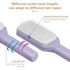 4-in-1 Self-Cleaning Hair Brush