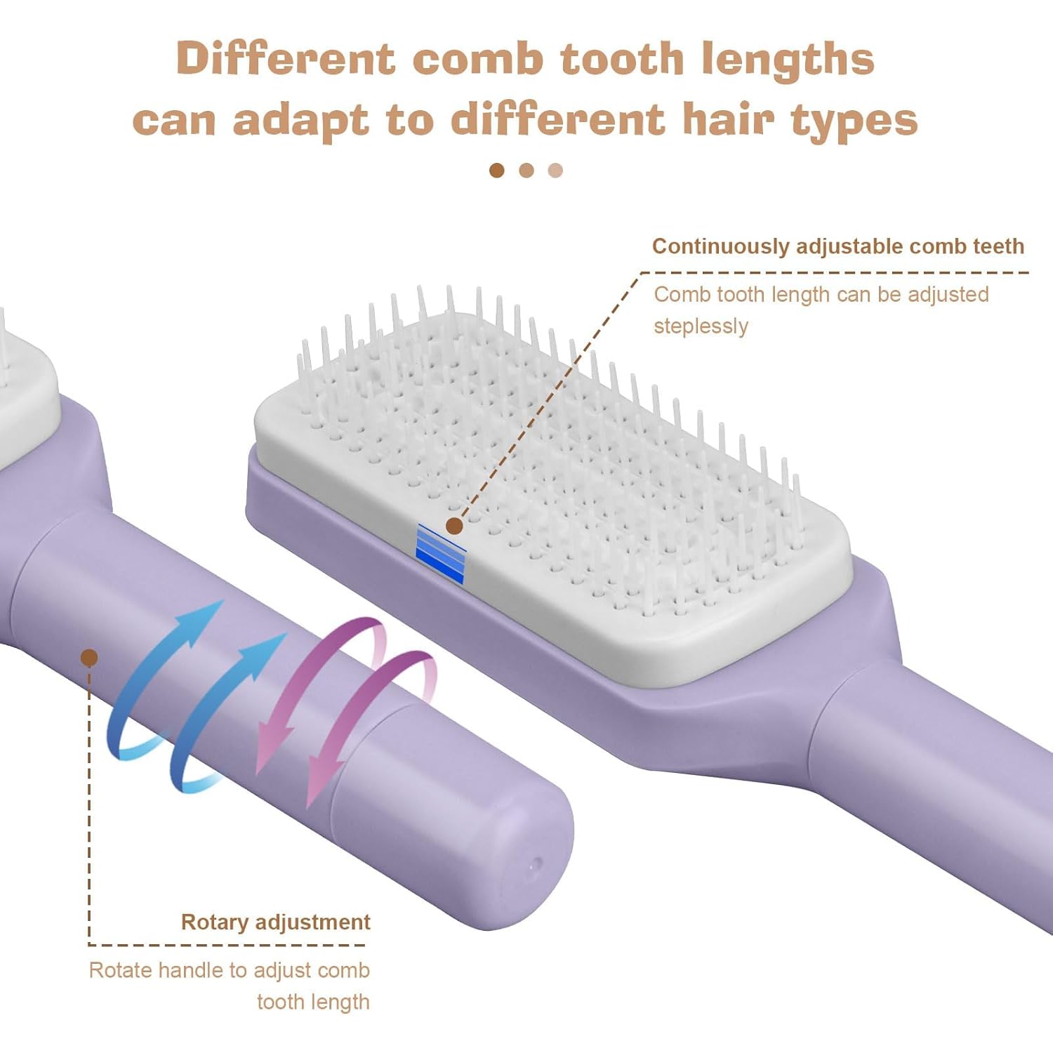 4-in-1 Self-Cleaning Hair Brush